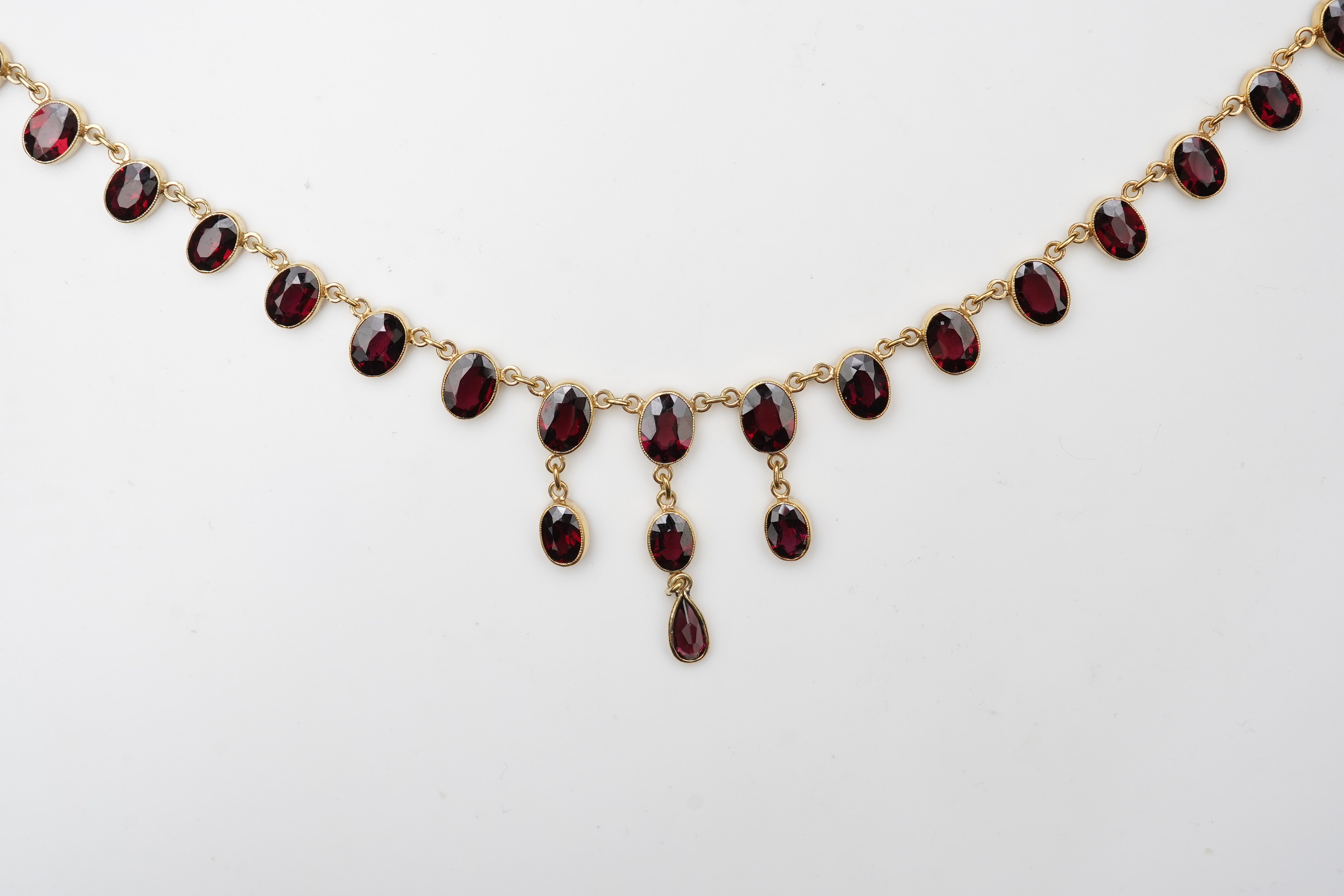 A garnet necklace